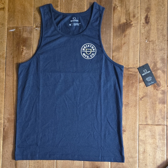 Brixton Other - NWT Men's Brixton "CREST Tank Top". Size Small. Color Navy Blue And Off White